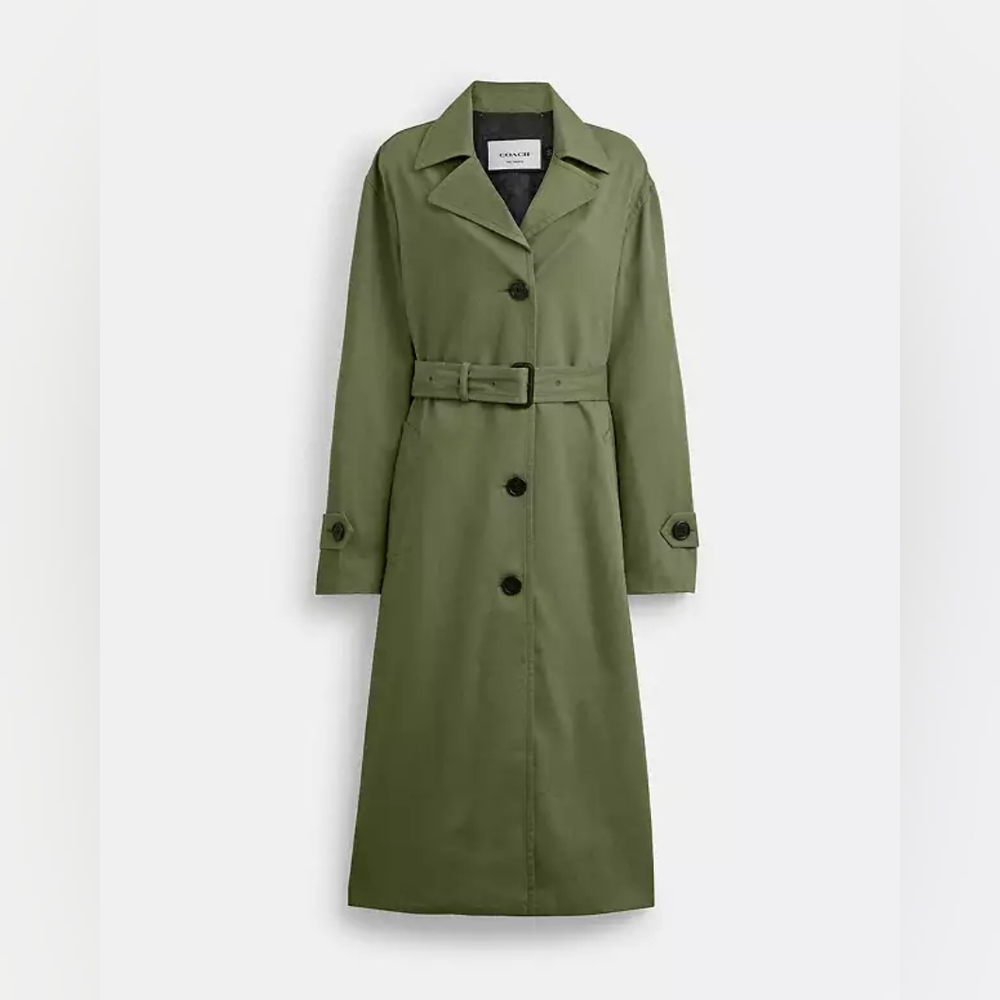 Coach Olive Green Trench Coat